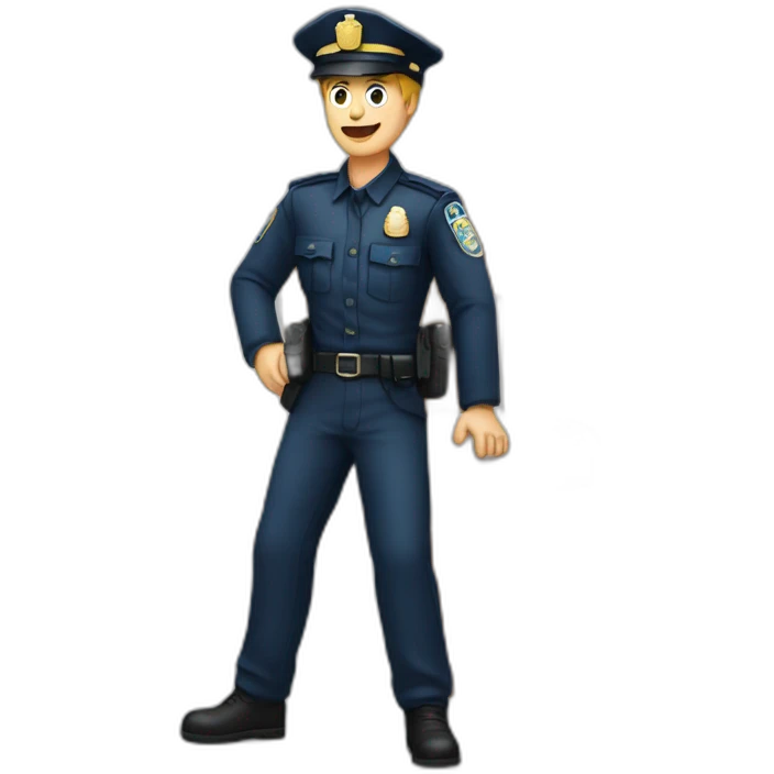 policier sur un lit emoji