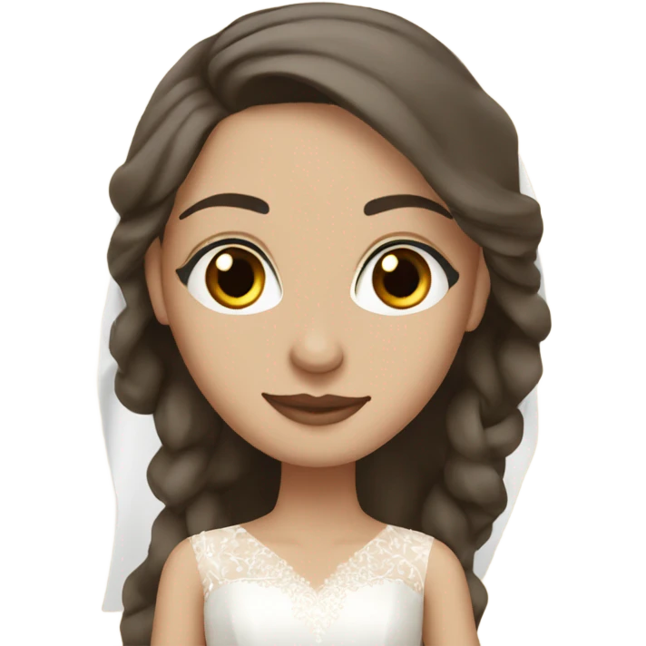 Pakistani white wedding with dark brown eyes emoji