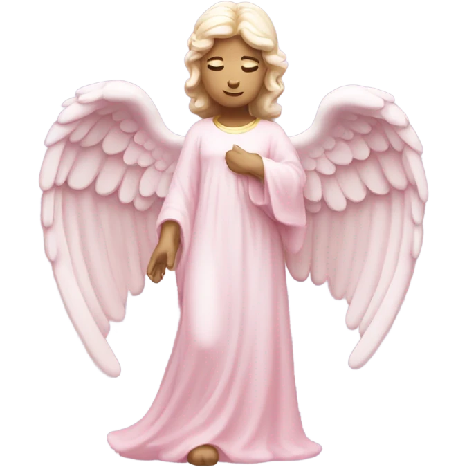 pastel pink angel statue emoji