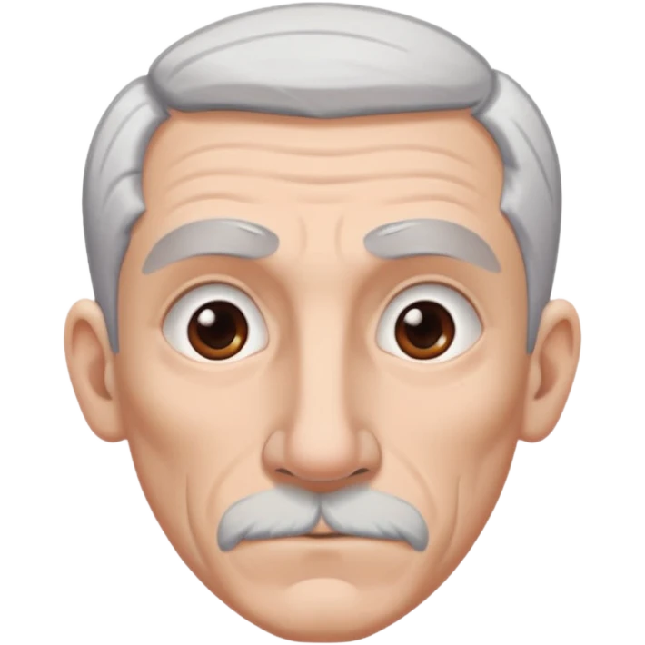 white-gray haired tattooed big nose emoji