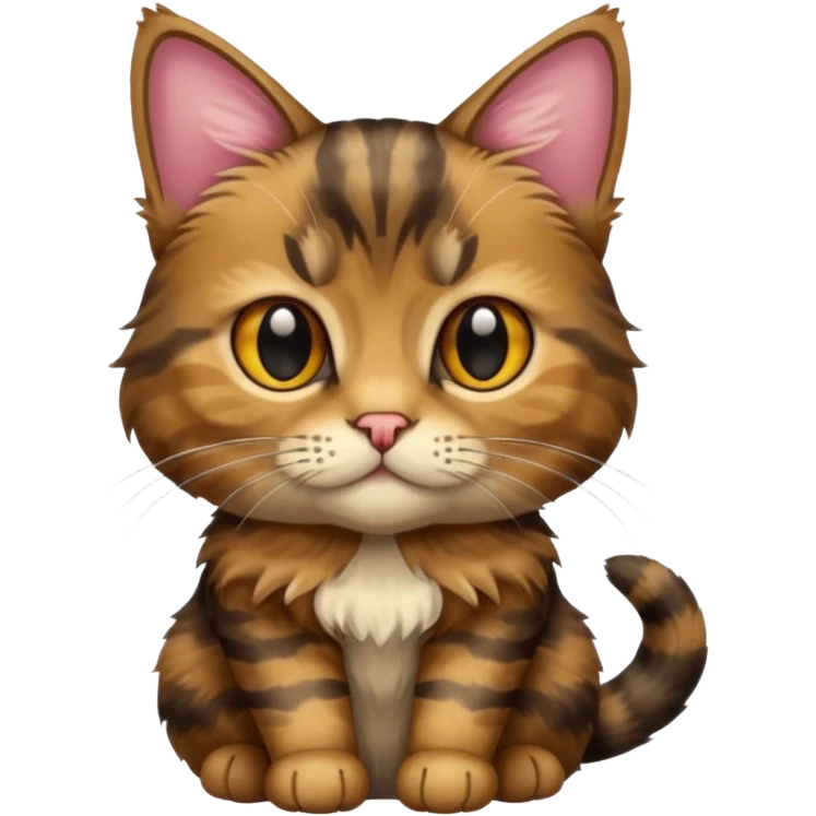 Dark torbie cat sitting emoji