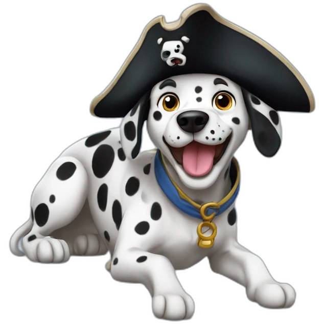 Stray dalmatian pirate dog emoji