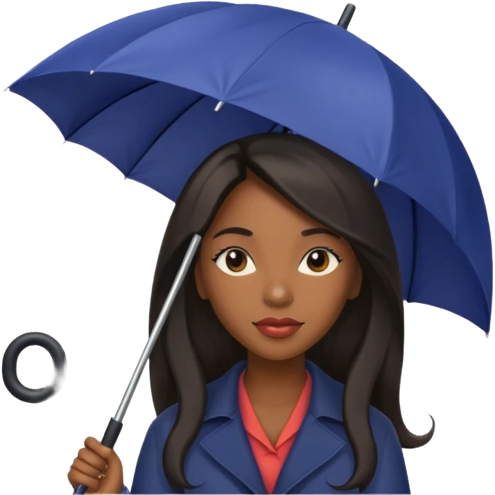 HOLDİNG UMBRELLA BLACK WOMAN emoji