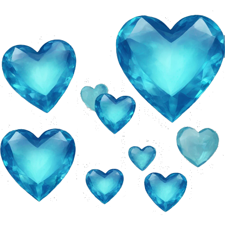 Blue jewel heart-shaped emoji