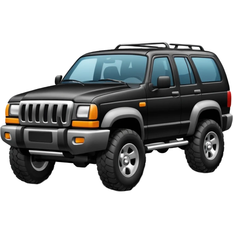 An SUV that has muscles emoji