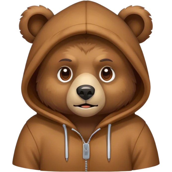 bear with a hoodie emoji