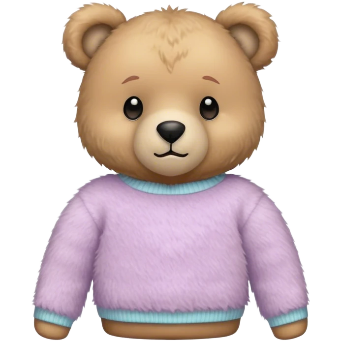 
teddy bear in a pastel sweater emoji