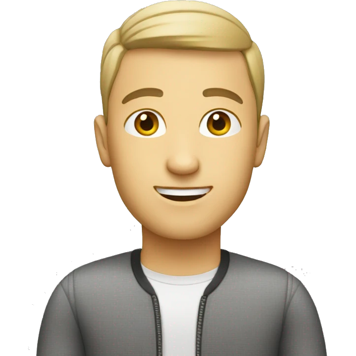 White programmer with buzz haircut emoji