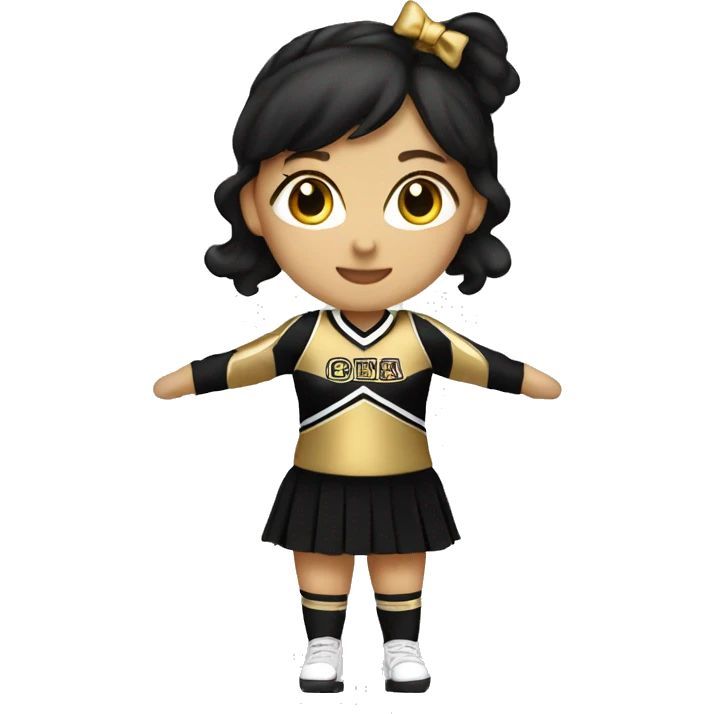 paola high school cheer team gold and black uniform emoji