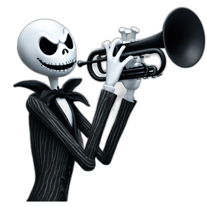 Jack skellington play trumpet emoji