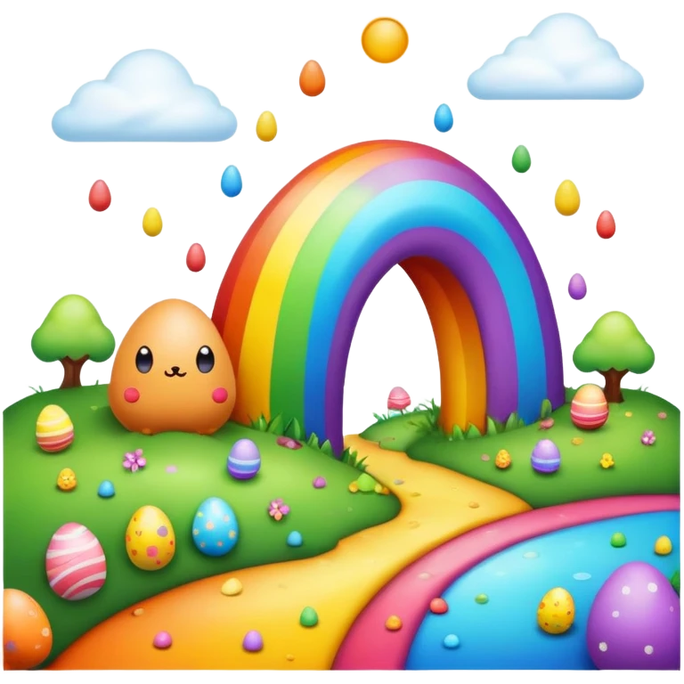 easter rainbow poop landscaping  emoji