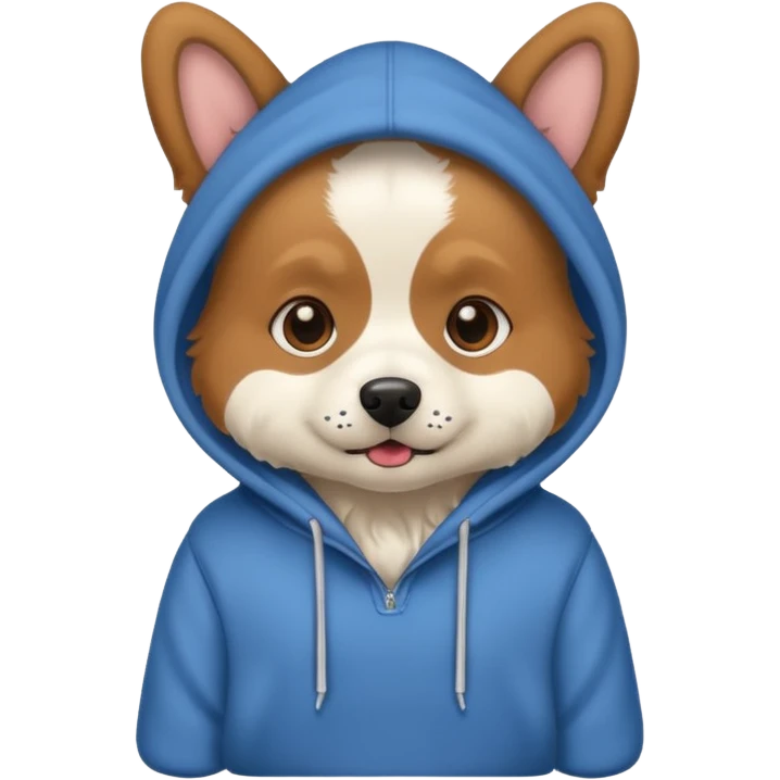Dog wearing a hodie  emoji