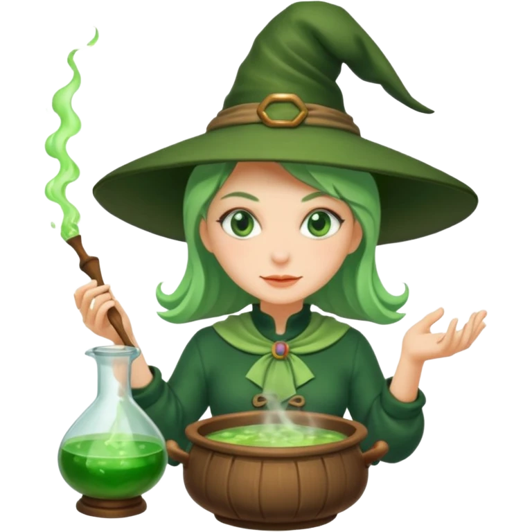 green witch cooking potion emoji