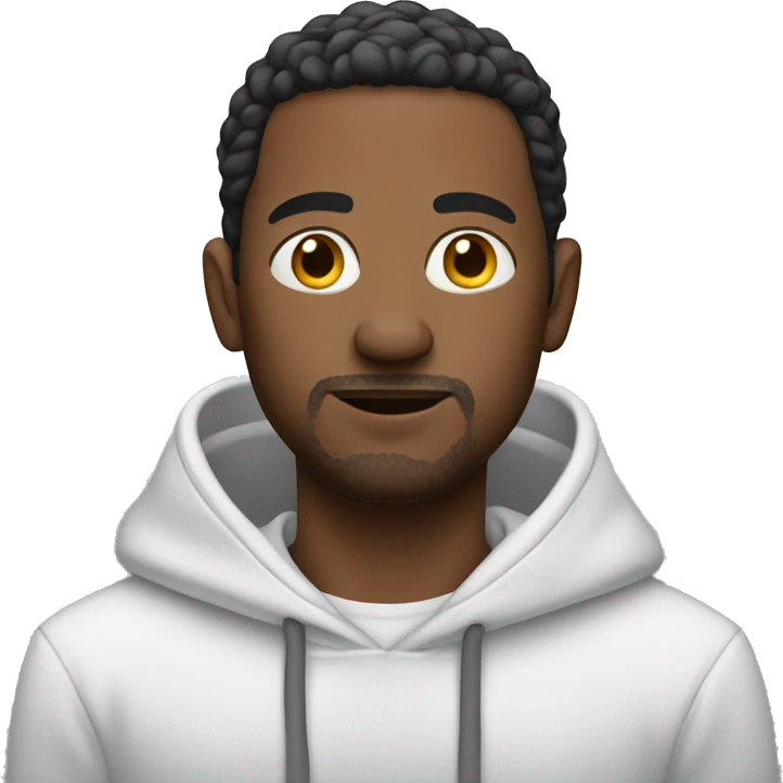 Man in white hoodie  emoji