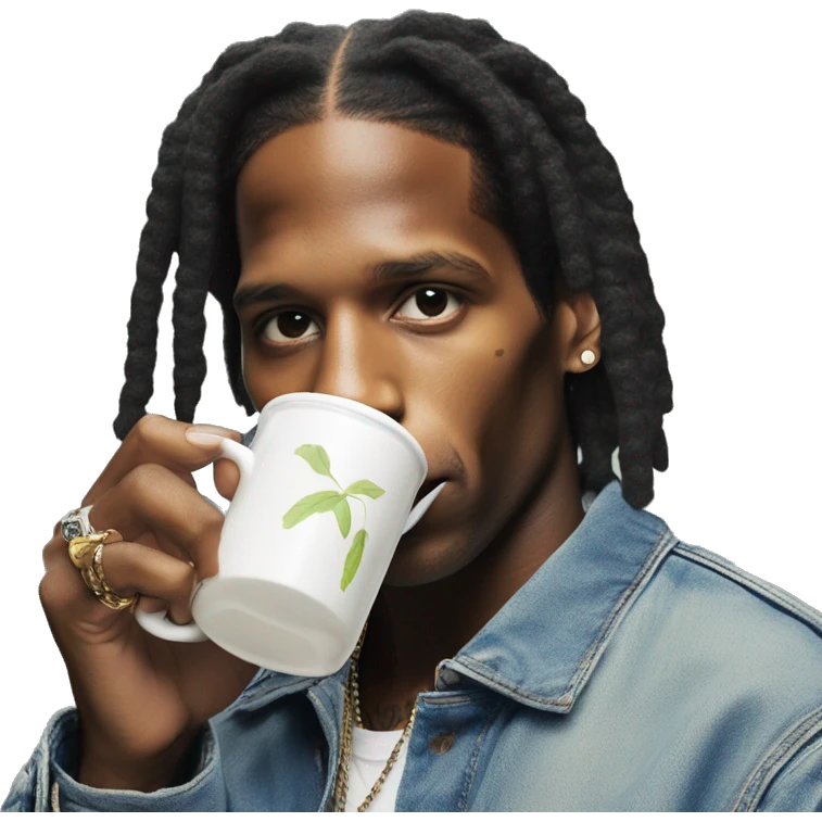 asap rocky drunking arizonian tea emoji