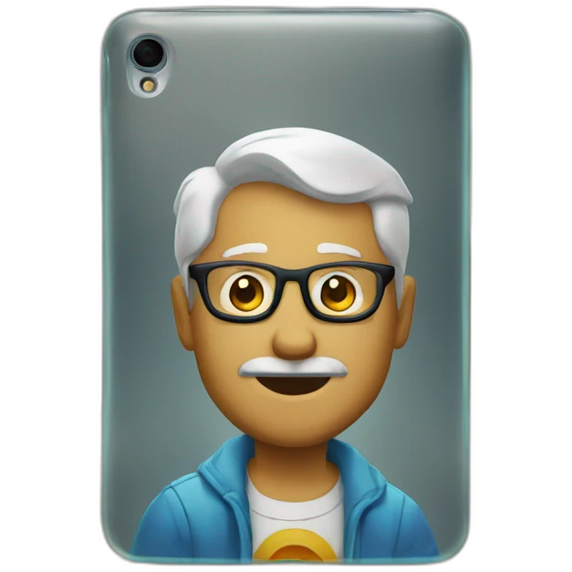 Papa case glass emoji