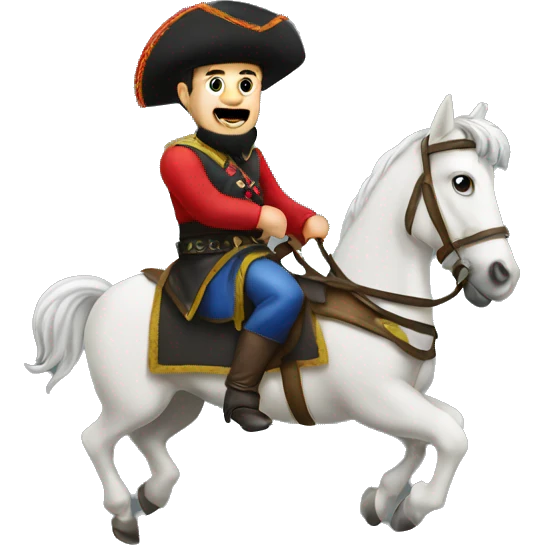 Cossack rides on a horse emoji