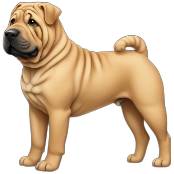 Sharpei negro emoji