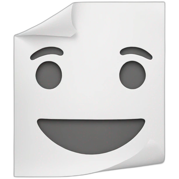 a super thin paper emoji