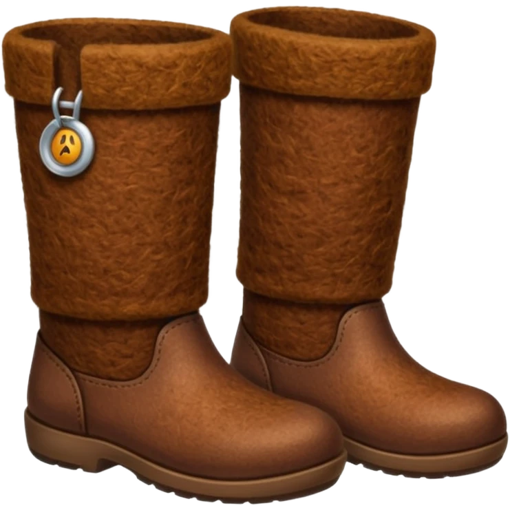 felt boots made of felted wool emoji