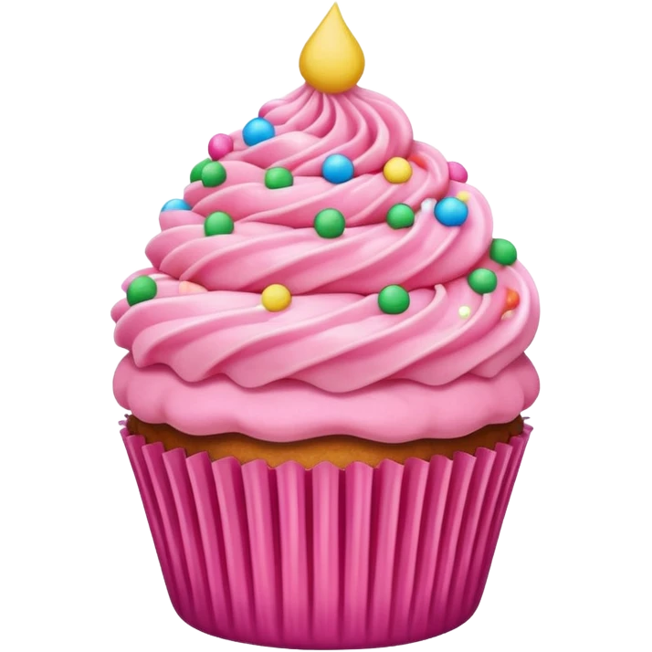 Cupcake with pink icing emoji