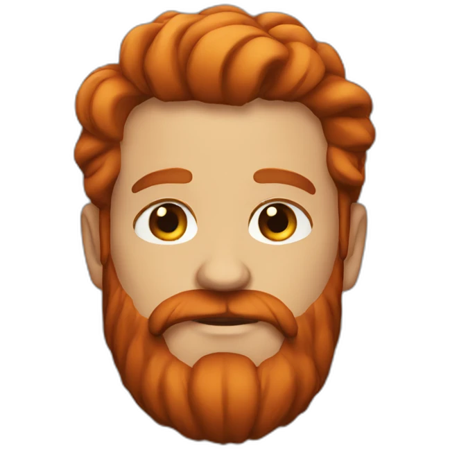 Red beard man strong emoji