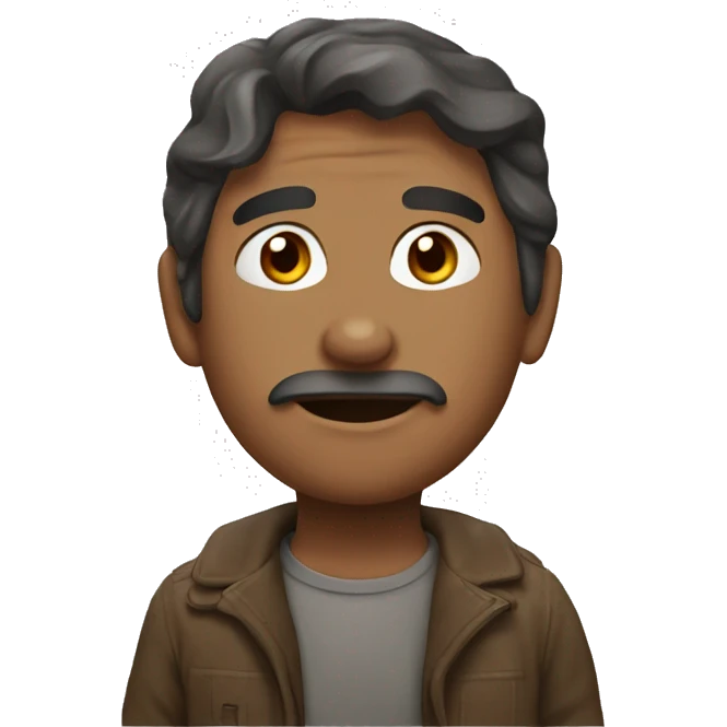 коричневый пудель  emoji