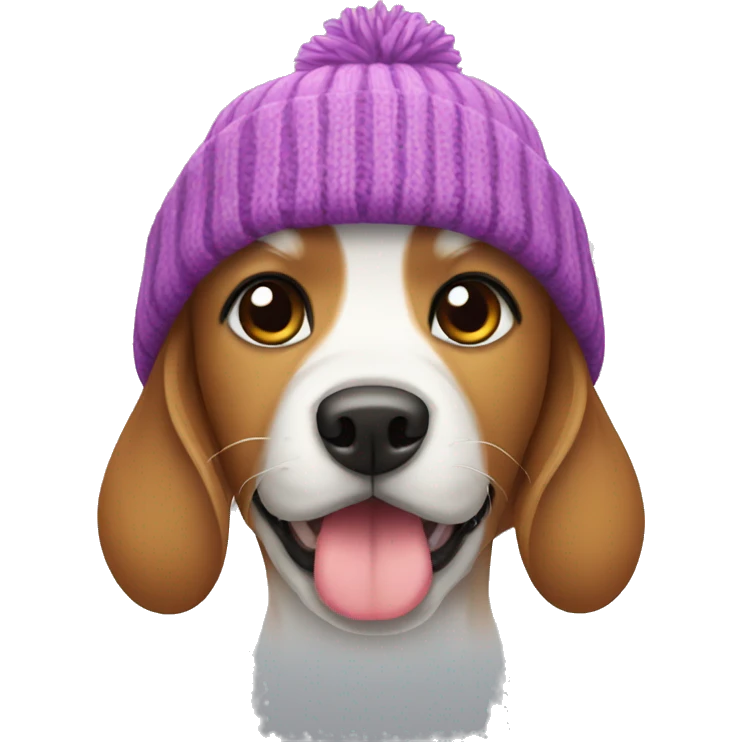 dog with a beanie emoji