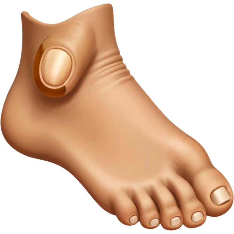 A foot with Big toe up rest of toes curled down emoji