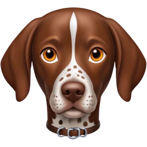 orange spotted face and back german short haired pointer emoji