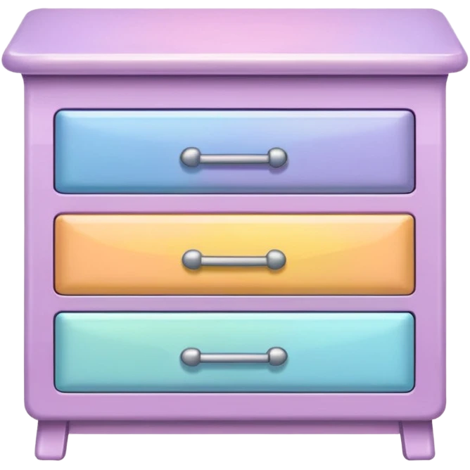 Colorful shiny Pastel commode drawer  emoji