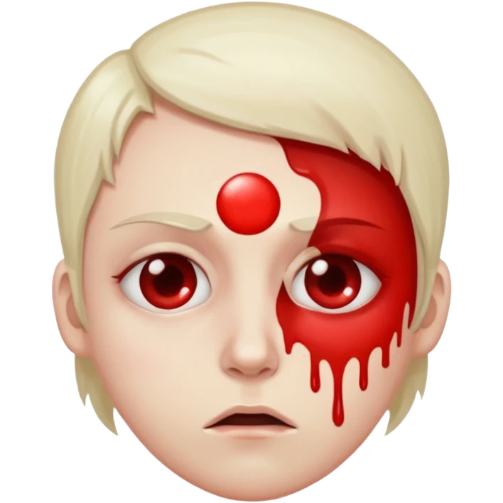 face with bloodshot eyes, tired or stressed expression emoji