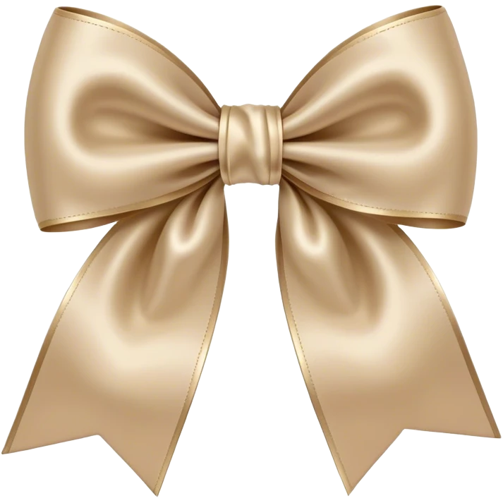 Beige bow emoji