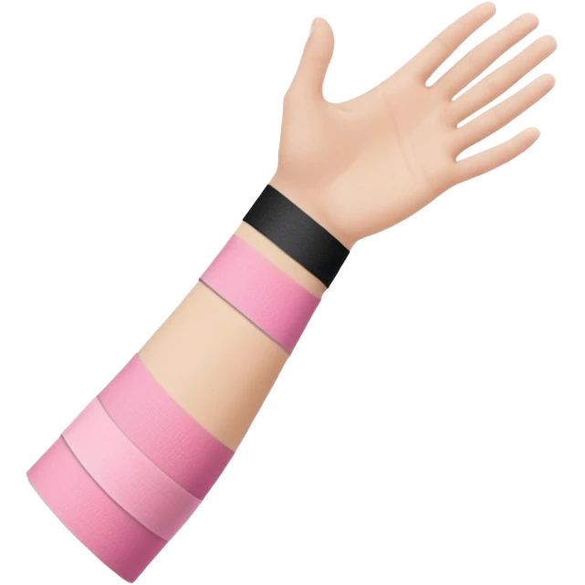 forearm with kinesio tape (physiotherapy)  emoji