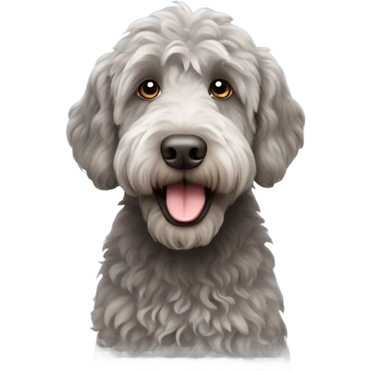 Gray Aussie doodle emoji