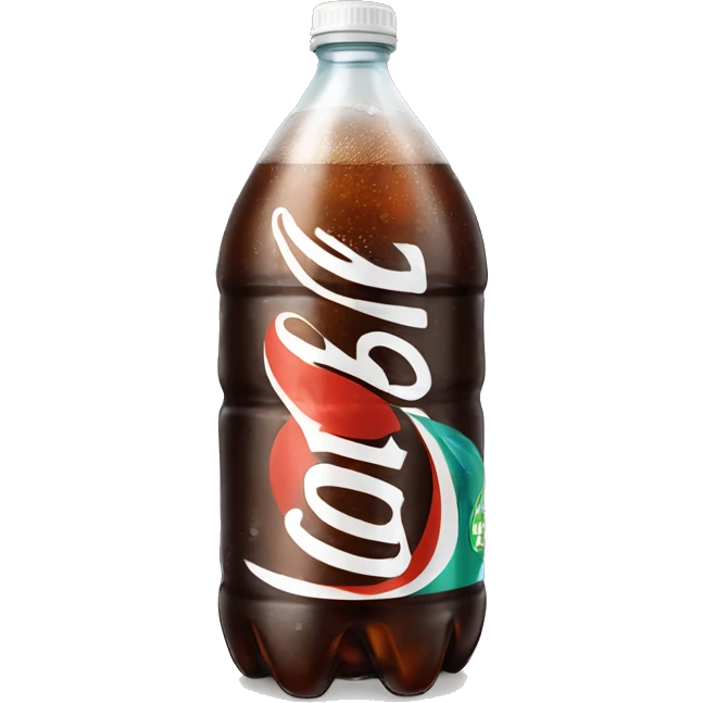 2 liter bottle of diet soda emoji