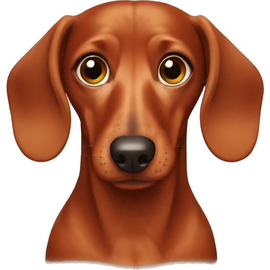 Red along Hair Dachshund emoji