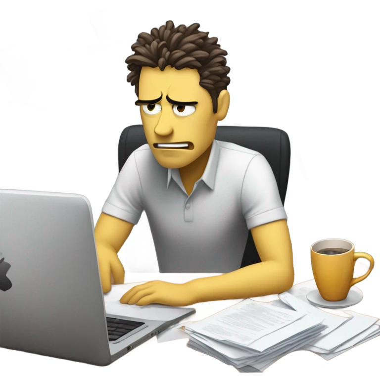 Tired of work emoji