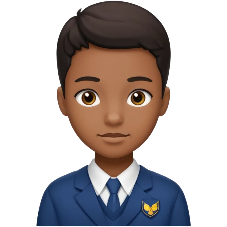 American black highschool student emoji