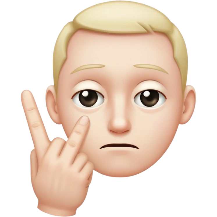 sad face with 2 pointer fingers facing each other emoji