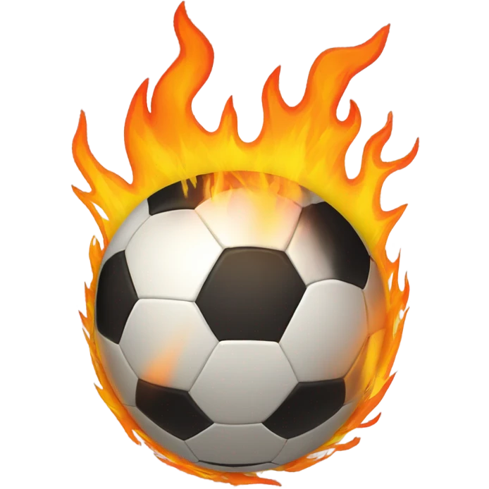 Flaming football emoji