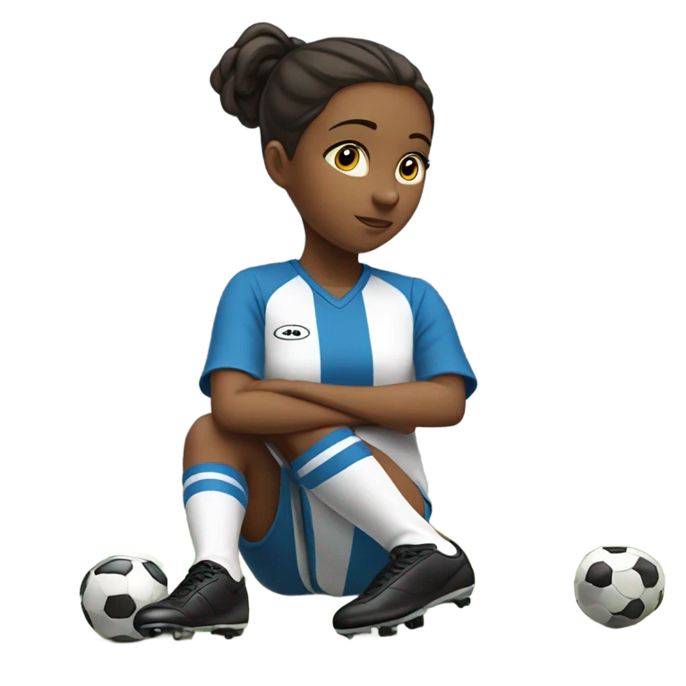 Girl playing soccer and chess emoji