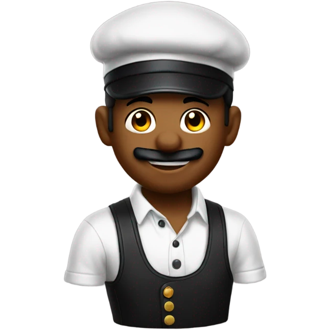 Bartender with super Mario tattoos  emoji