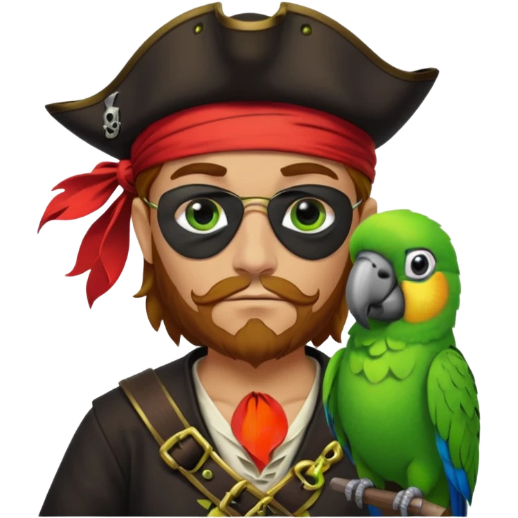 pirate and parrot emoji