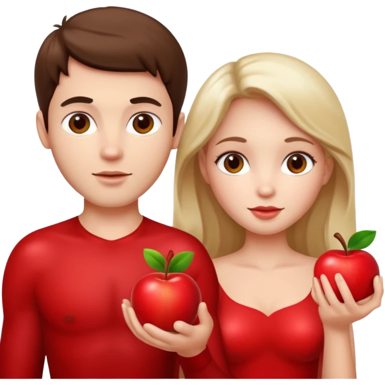 adam eva with an apple emoji