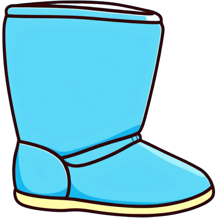pastel blue baby boots emoji