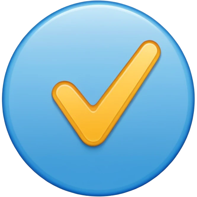 Make a blue tick mark emoji