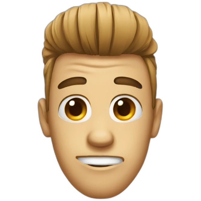cartoon brush face emoji