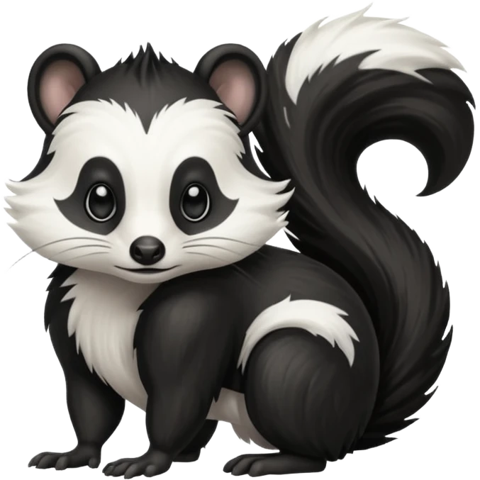 SKUNK WITH MEAN SIDE EYE emoji