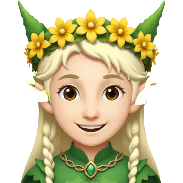 elf with flower crown emoji
